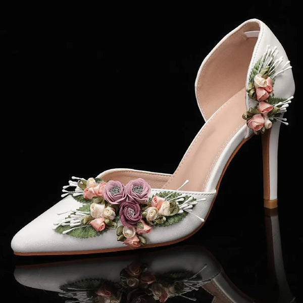 Elegant Satin Mary Janes Pumps for Spring Autumn Wedding
